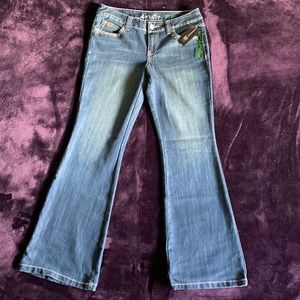 INC Fit & Flare Jeans Sequined Pockets regular fit size 8